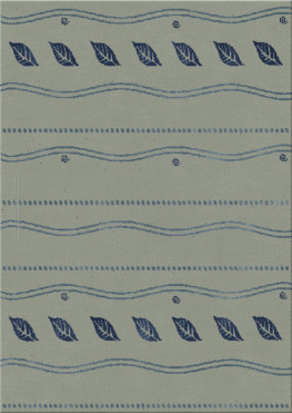 Memphis 7384-leaf flow - handmade rug, tufted (India), 24x24 5ply quality